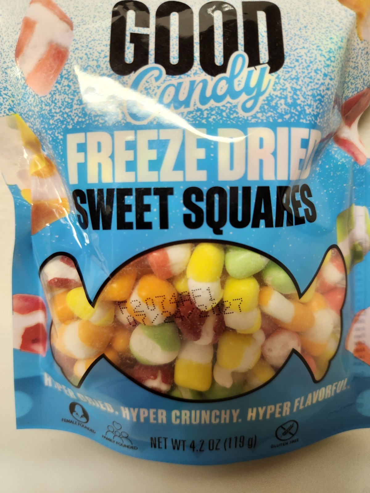 Sow Good Freeze Dried Sweet Candy Squares – Lot of Two 4 Oz. bags – BB 7/27