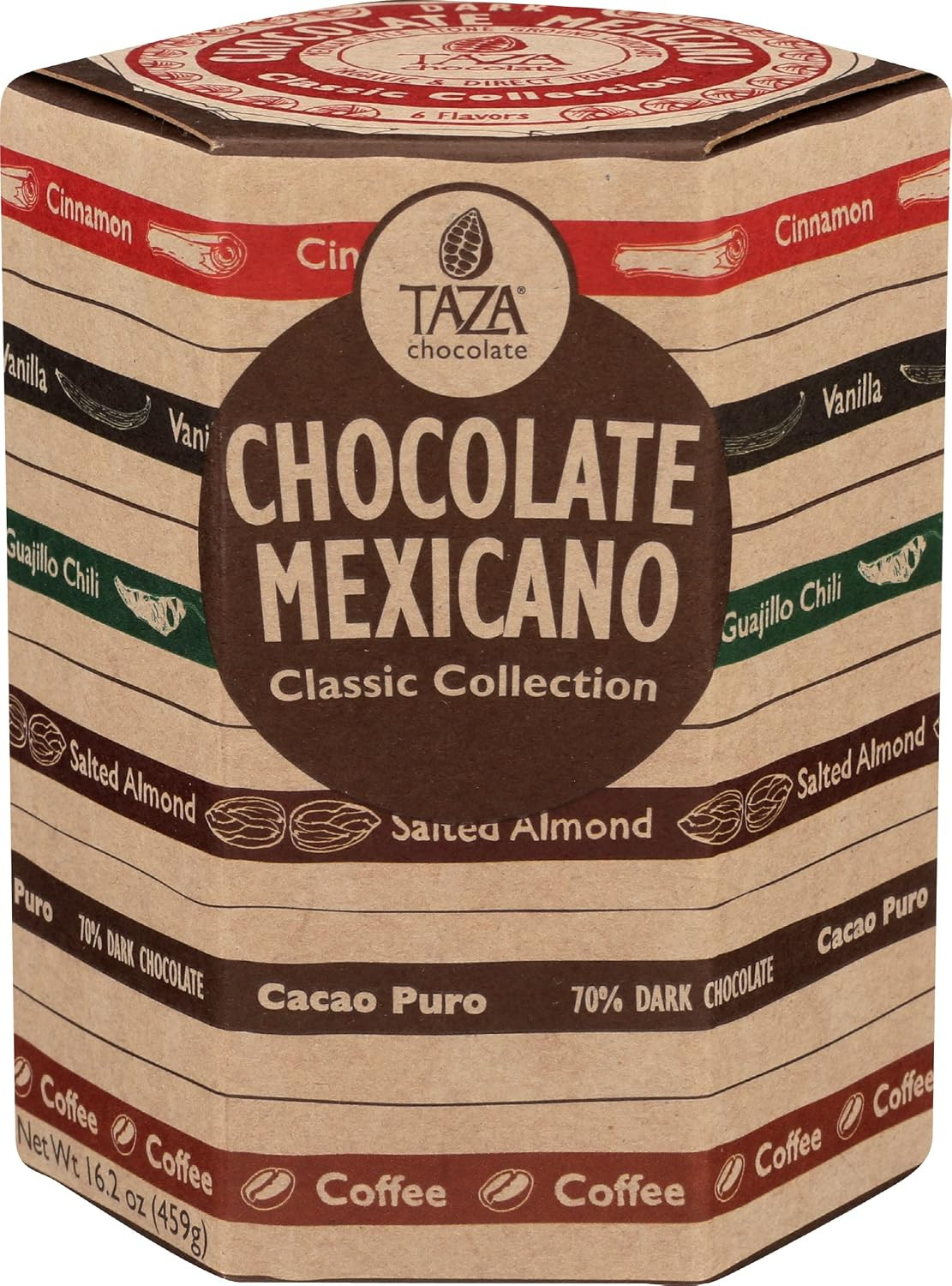 Taza Chocolate Organic Mexicano Disc Stone Ground, Classic Collection Variety Pa