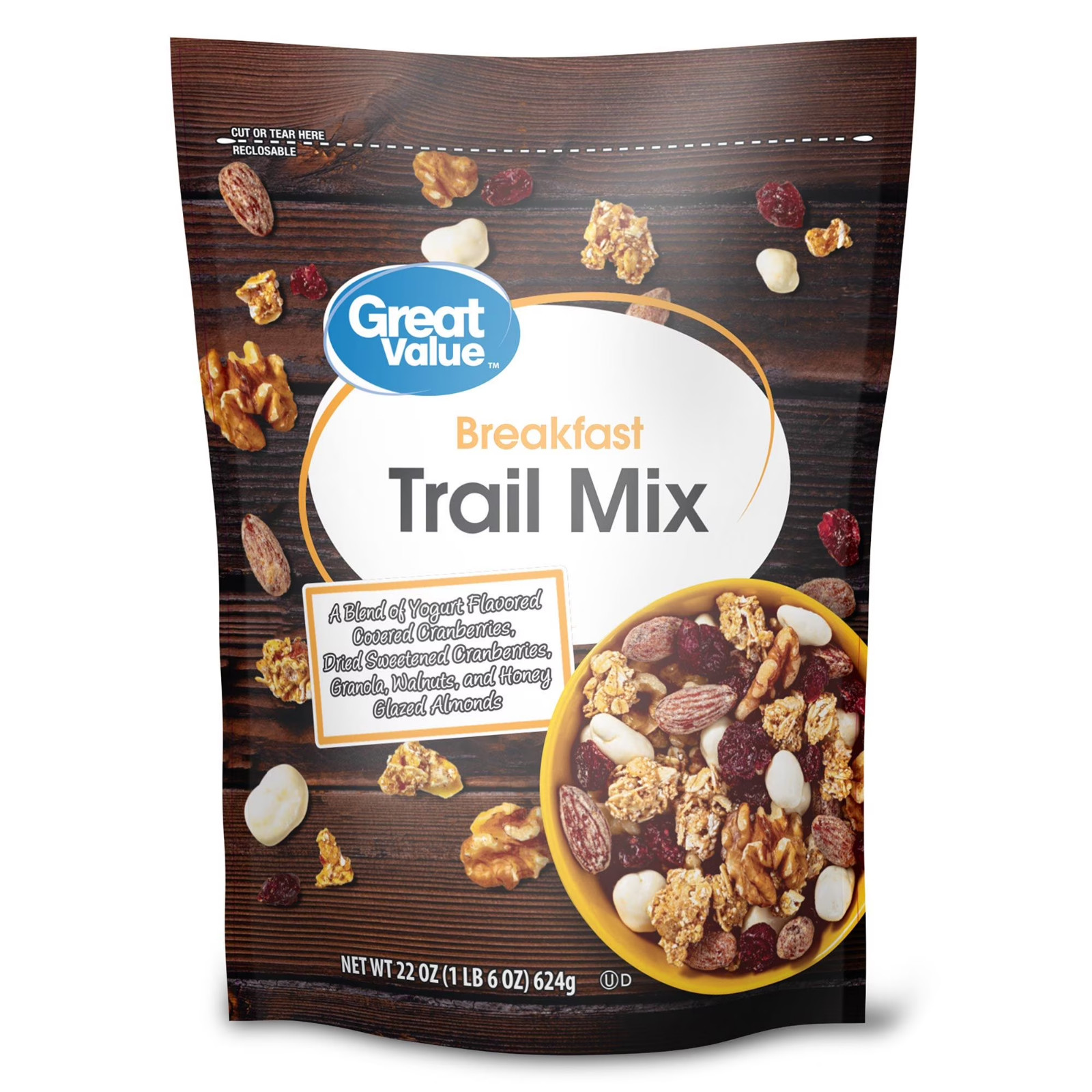 Great Value Breakfast Blend Trail Mix – 22 oz Pack…