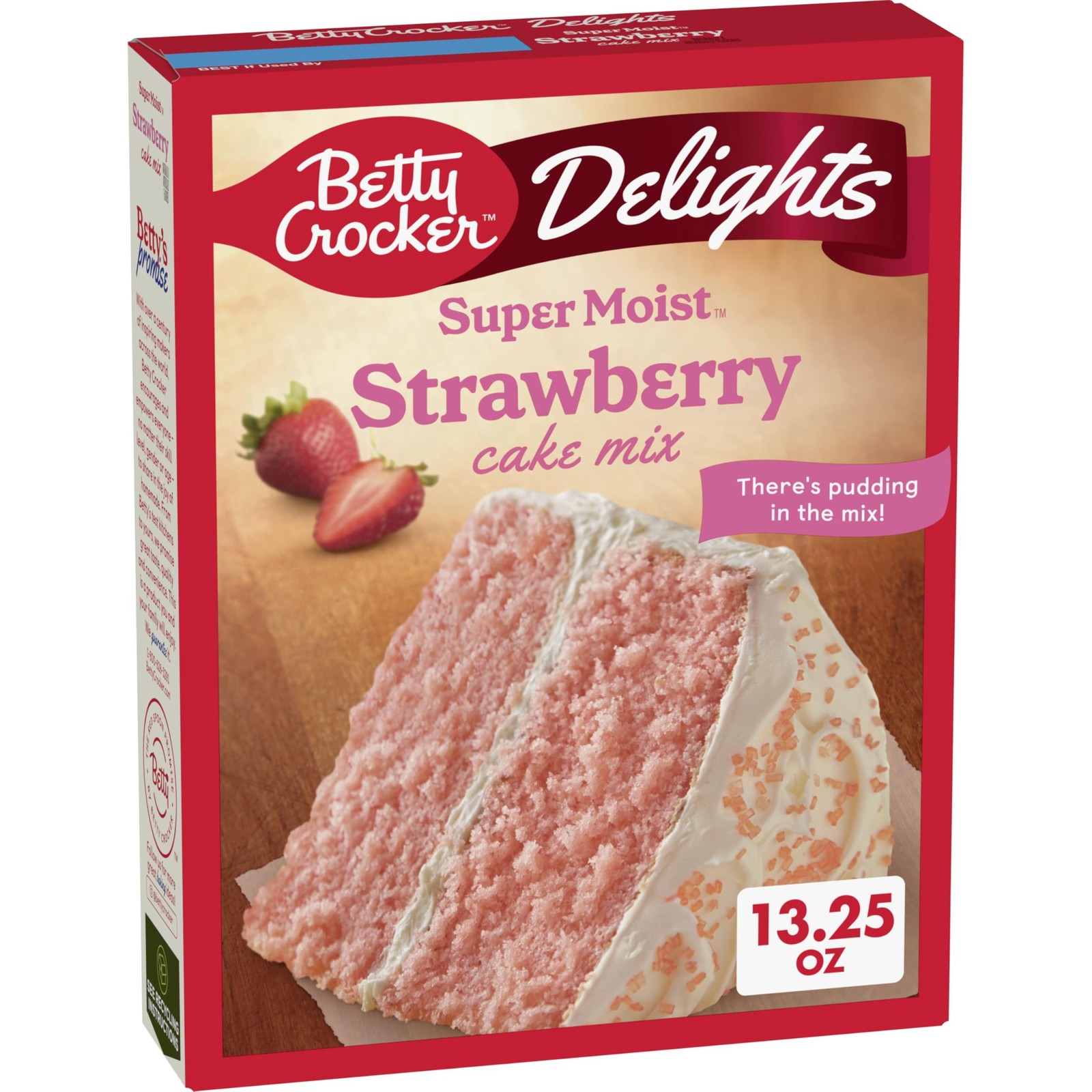 Betty Crocker Delights Super Moist Strawberry Cake 13.25 Ounce (Pack of 1)