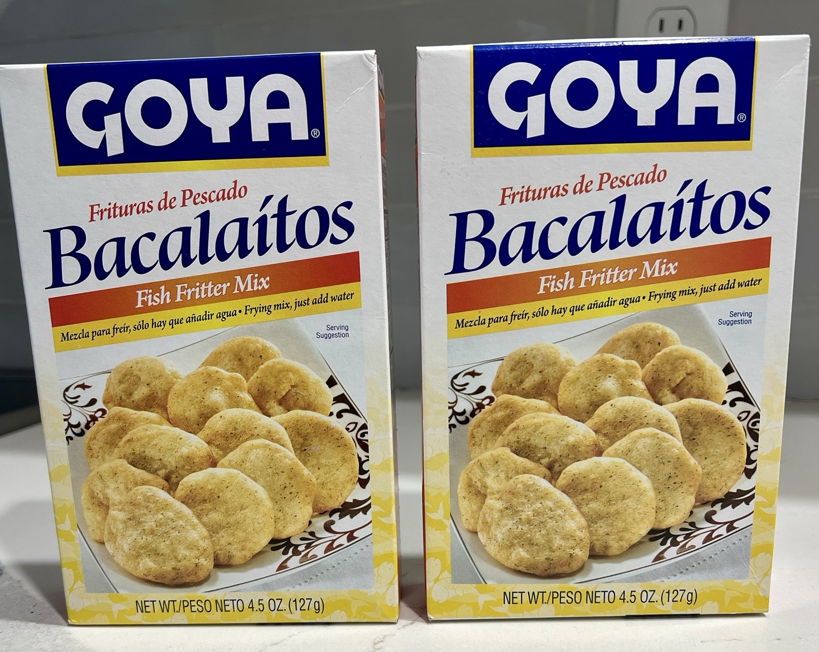 x2 Goya Bacalaitos ~ Codfish Fritter Mix 4.5oz ~ Exp 5/2/27 & 3/19/28 NIP