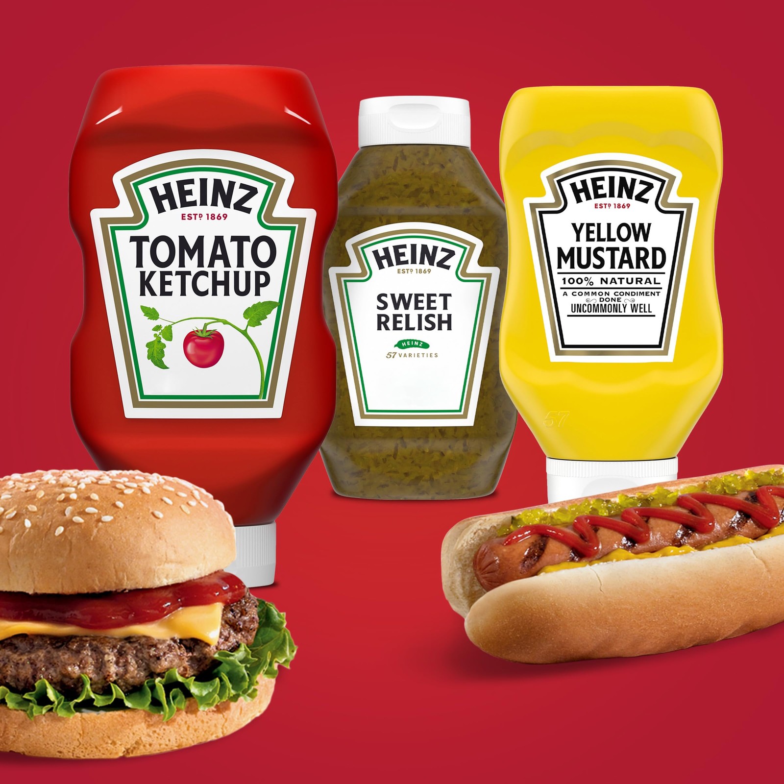 Heinz Tomato Ketchup, Sweet Relish & Yellow Mustard Grill 3 Piece Assortment