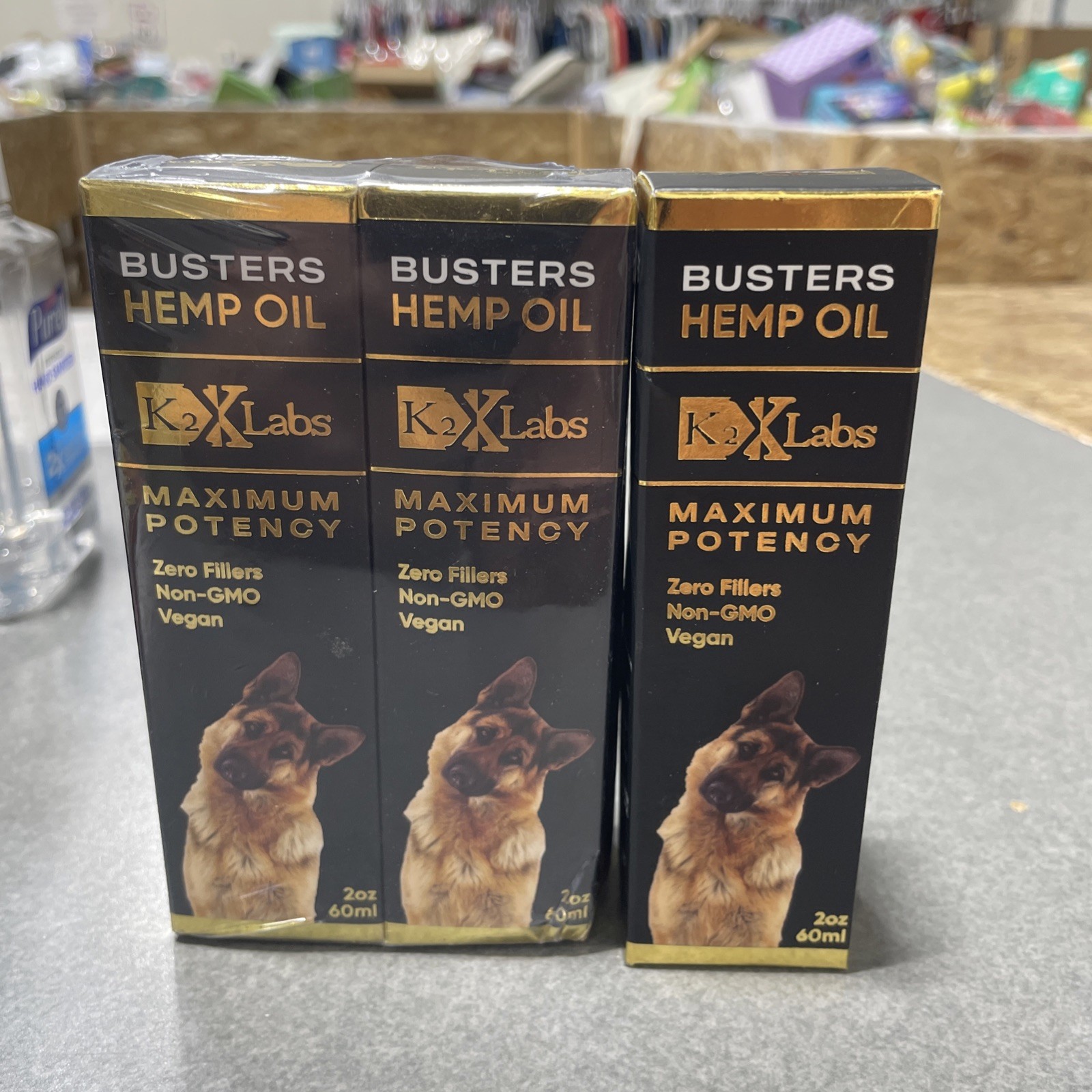 Busters Hemp Oil K2XLabs 3 Two Oz. Bottles