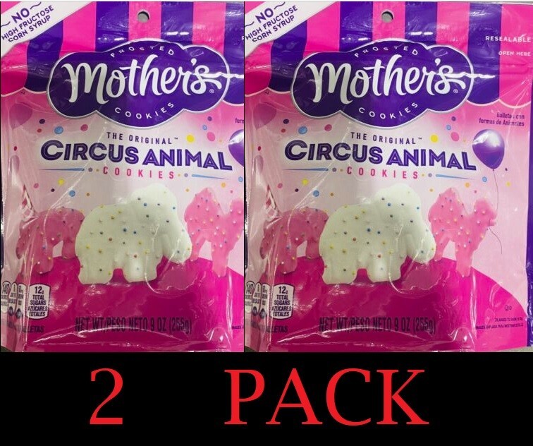 2x Mother’s FROSTED The Original Circus Animal Cookies 9 oz bag – 2 PACK