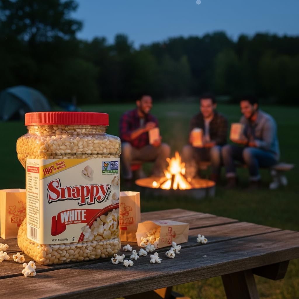 Snappy White Popcorn, NonGMO & 100% Whole Grain, 4 Pounds