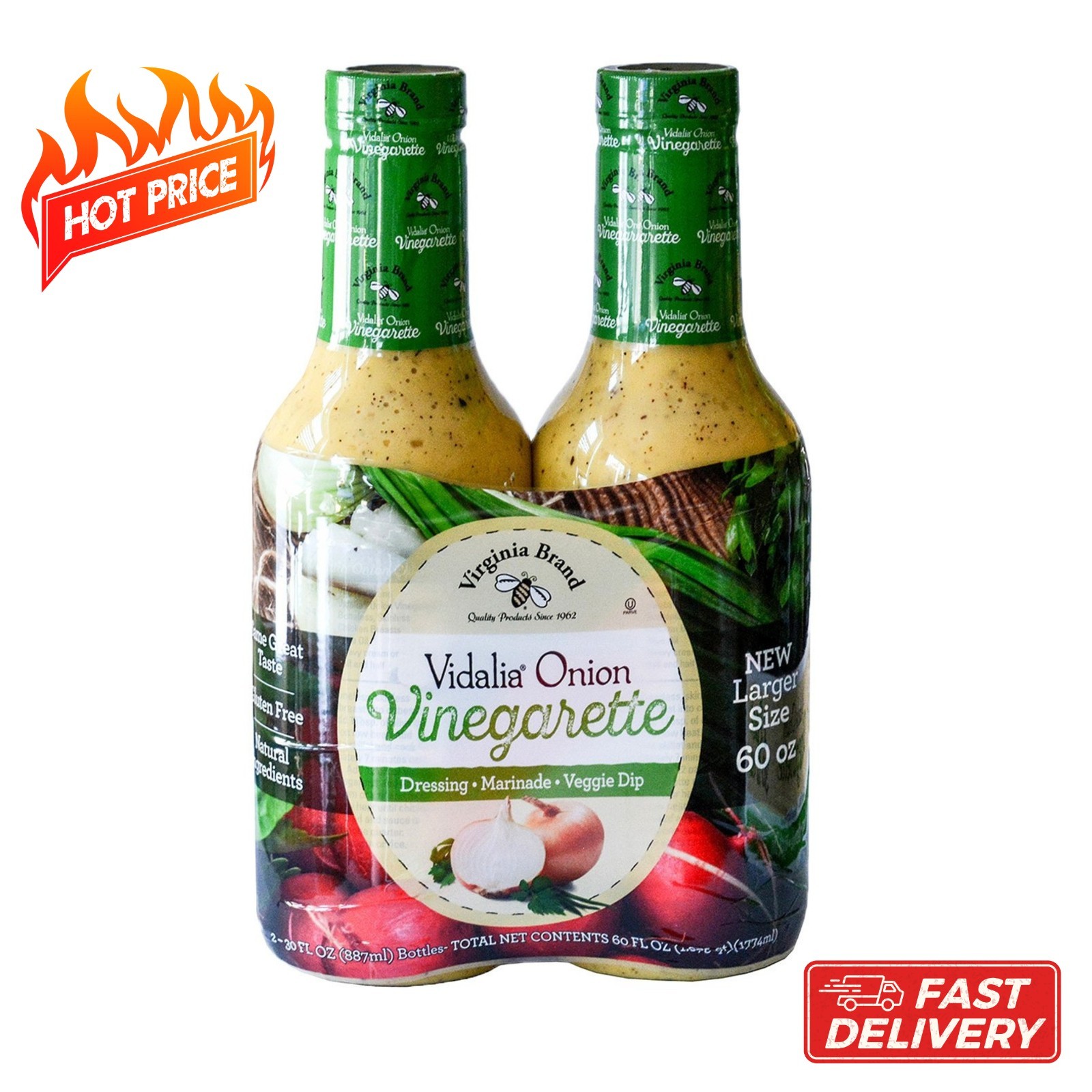 Virginia Brand Vidalia Onion Vinaigrette (30 Ounce ea., 2 Pack) (Pack of 2)