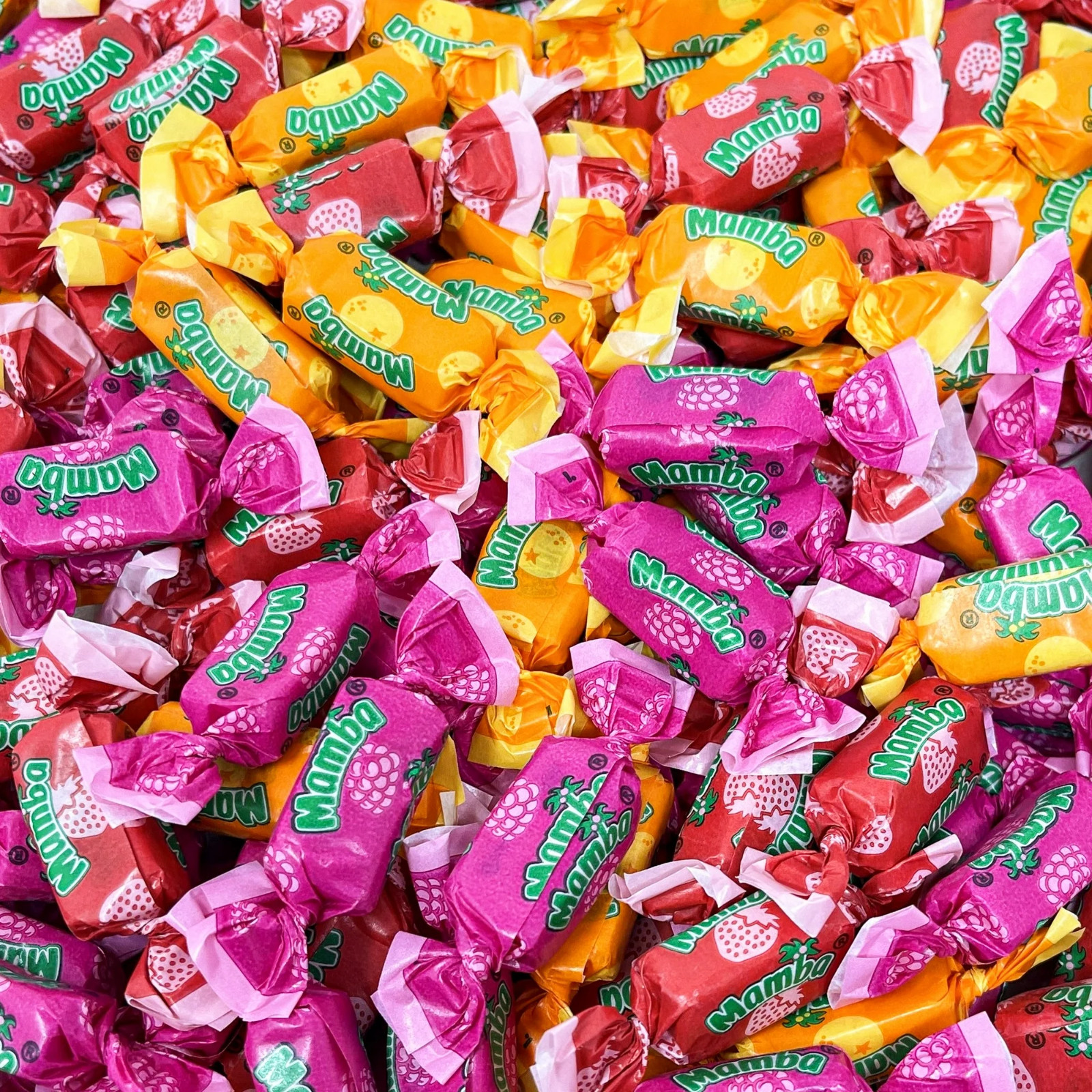 Mamba Fruit Chews Assorted, 5 Fruit Flavors Mix, Bulk Chewy Candy (4 Pounds)