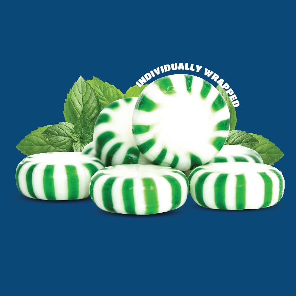 Spearmint Starlight Mints, Individually Wrapped, Bulk Hard Candy (5 Pounds) Sale