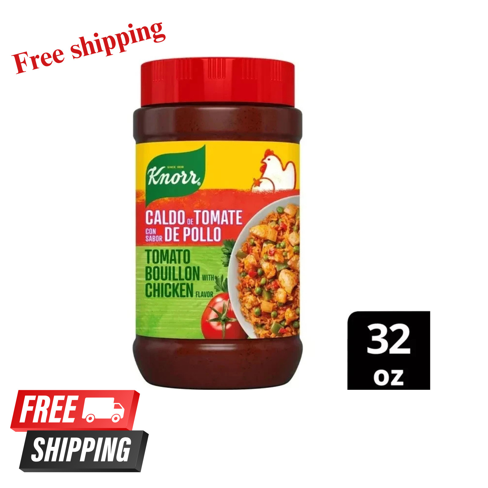 Knorr Granulated Tomato with Chicken Flavor Bouillon Ground, 32 Oz Jar*******