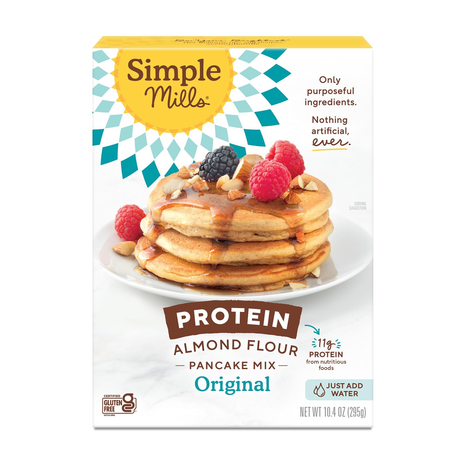 Simple Mills Just Add Water Almond Flour Pancake Mix, 10.4 Ounce (Pack of 1)