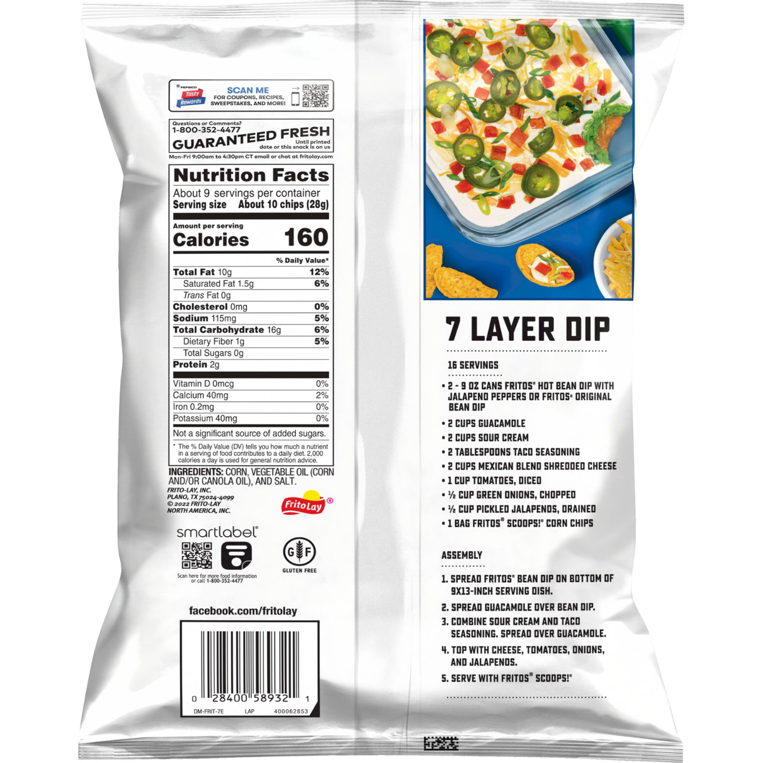 Fritos® Scoops!® Corn Chips, 9.25 oz. Bag