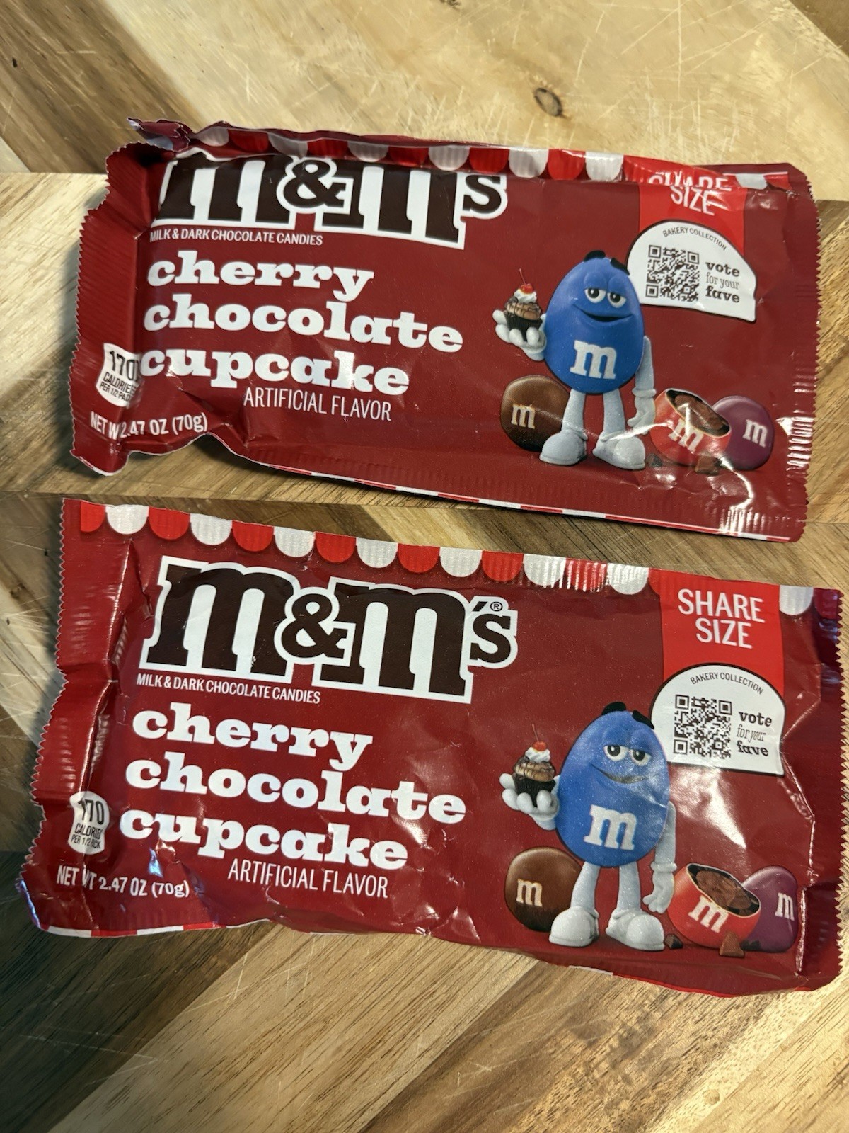 M&M’s Cherry Chocolate Cupcake Candy 2.47 oz. – 2 Pack – Limited Edition