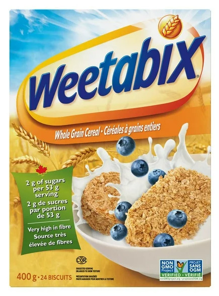 Weetabix Whole Grain Cereal, 400g (4 Pack)