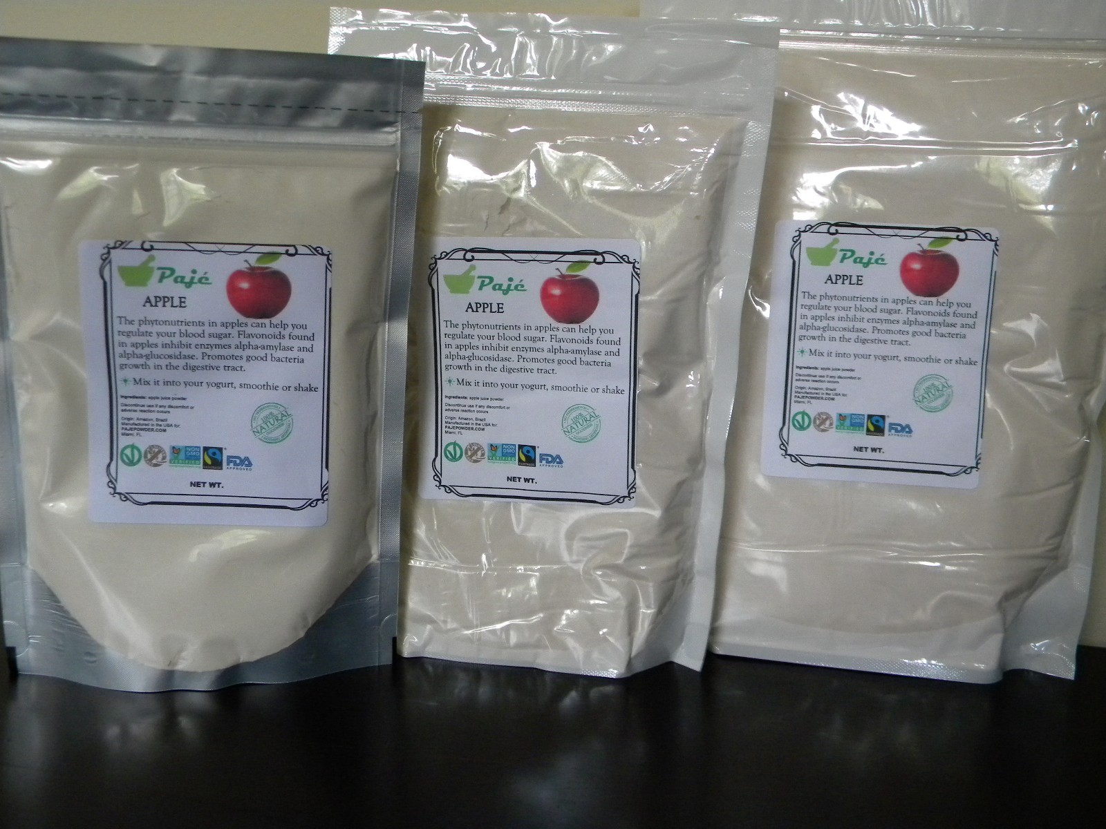 APPLE powder 32oz – 2lb , freeze dried , natural, gluten free, non-GMO PAJE