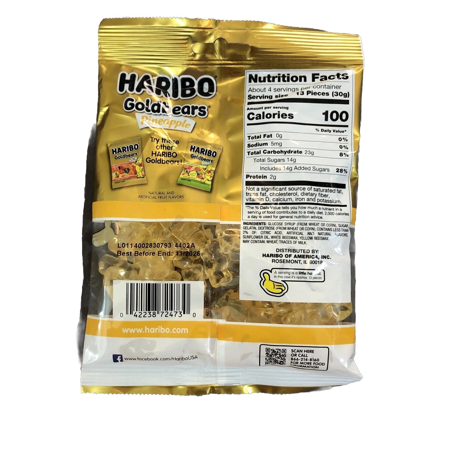*LIMITED EDITION* Haribo «PINEAPPLE» Gummi Bears Gummy Candy