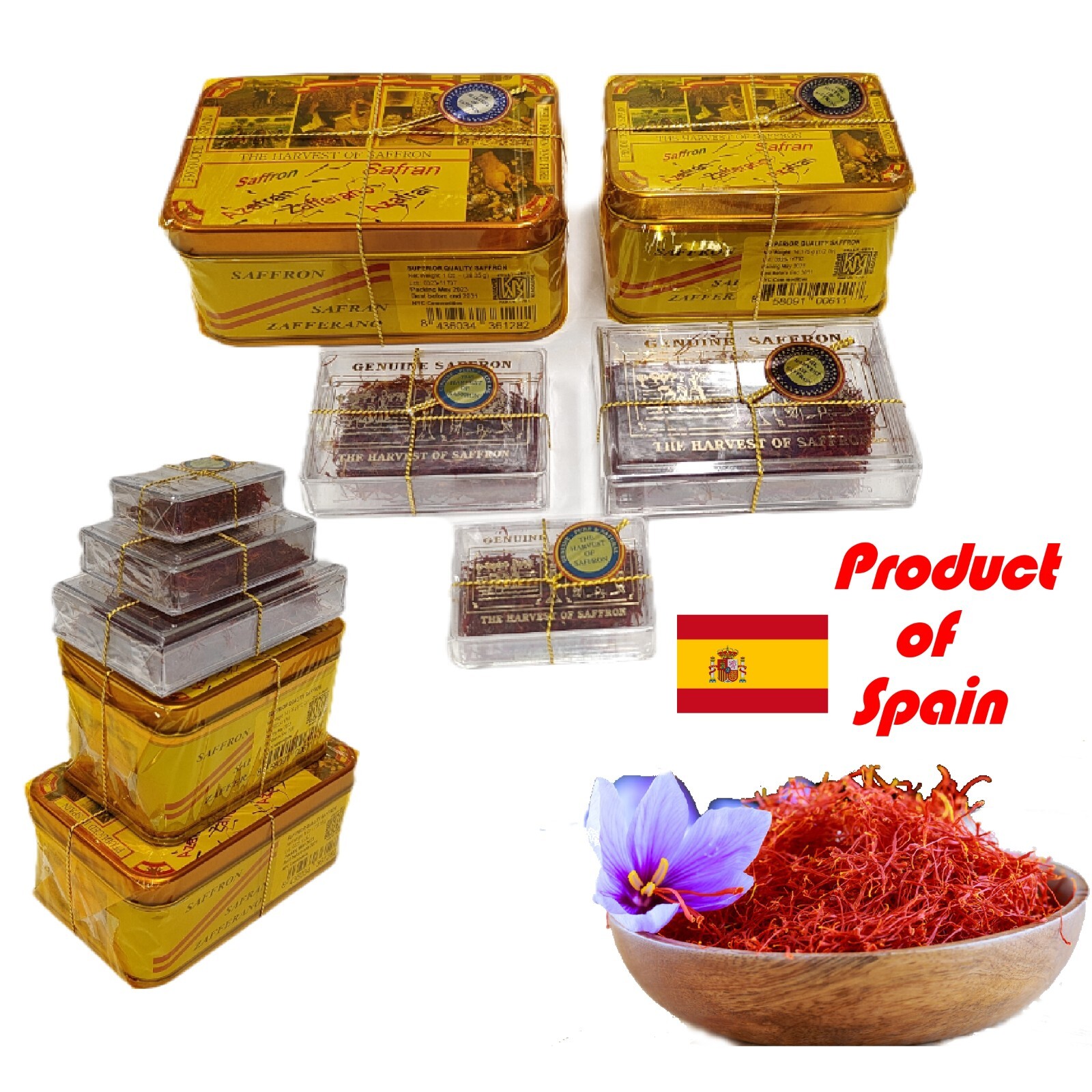Harvest of Saffron Spice SPAIN 1g/2g/5g/0.5oz/1oz Long Life Kesar 100% Pure