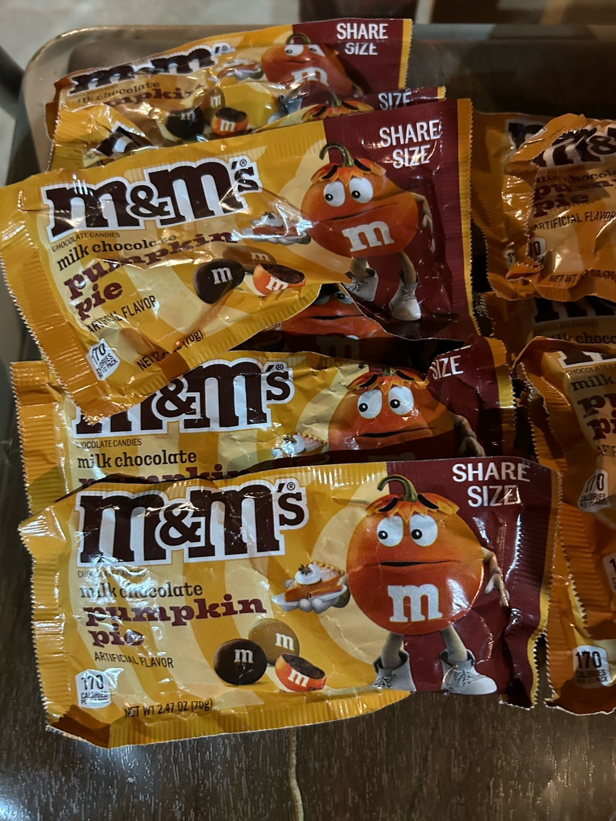 Lot Of Twelve Share Size Pumpkin Pie M&M’s