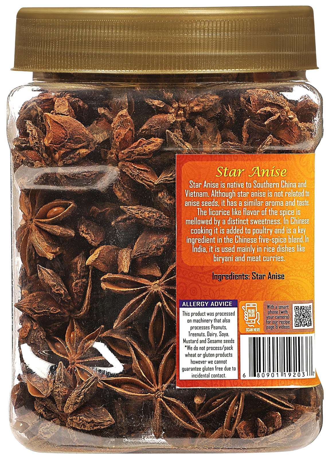 Rani Star Anise Seeds, Whole Pods (Badian Khatai) Spice 5.29oz (150g) PET Jar