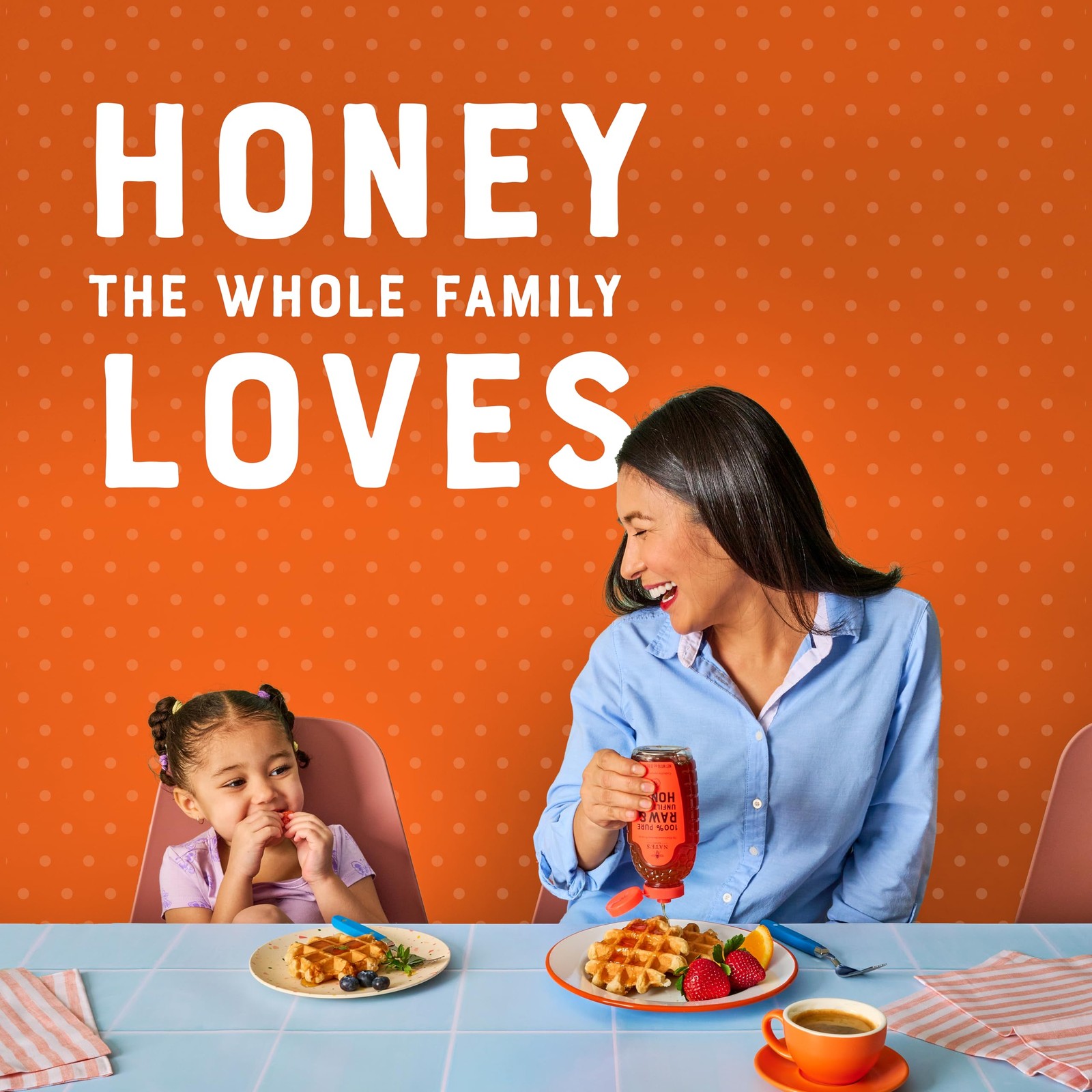 Nate’s 100% Pure, Raw & Unfiltered Honey – 16 Ounce (Pack of 1), Orange