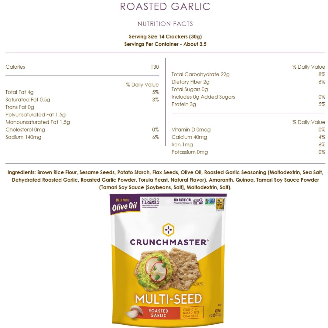 Crunchmaster Multiseed & Multigrain Crackers Variety Pack-6 Flavor Variety Pack