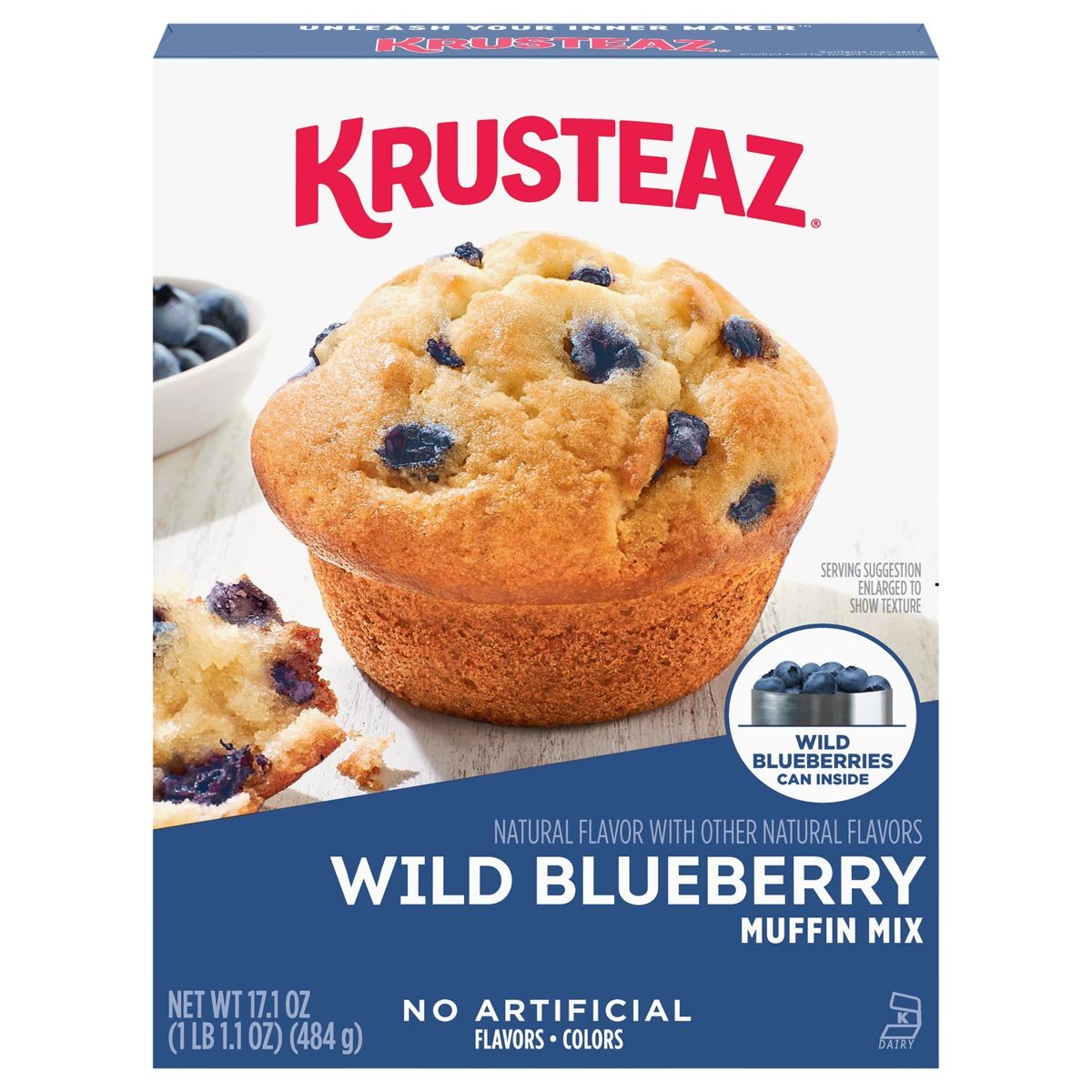 17.1oz Wild Blueberry Muffin Mix Quick Home Baking Breakfast Pantry Supply