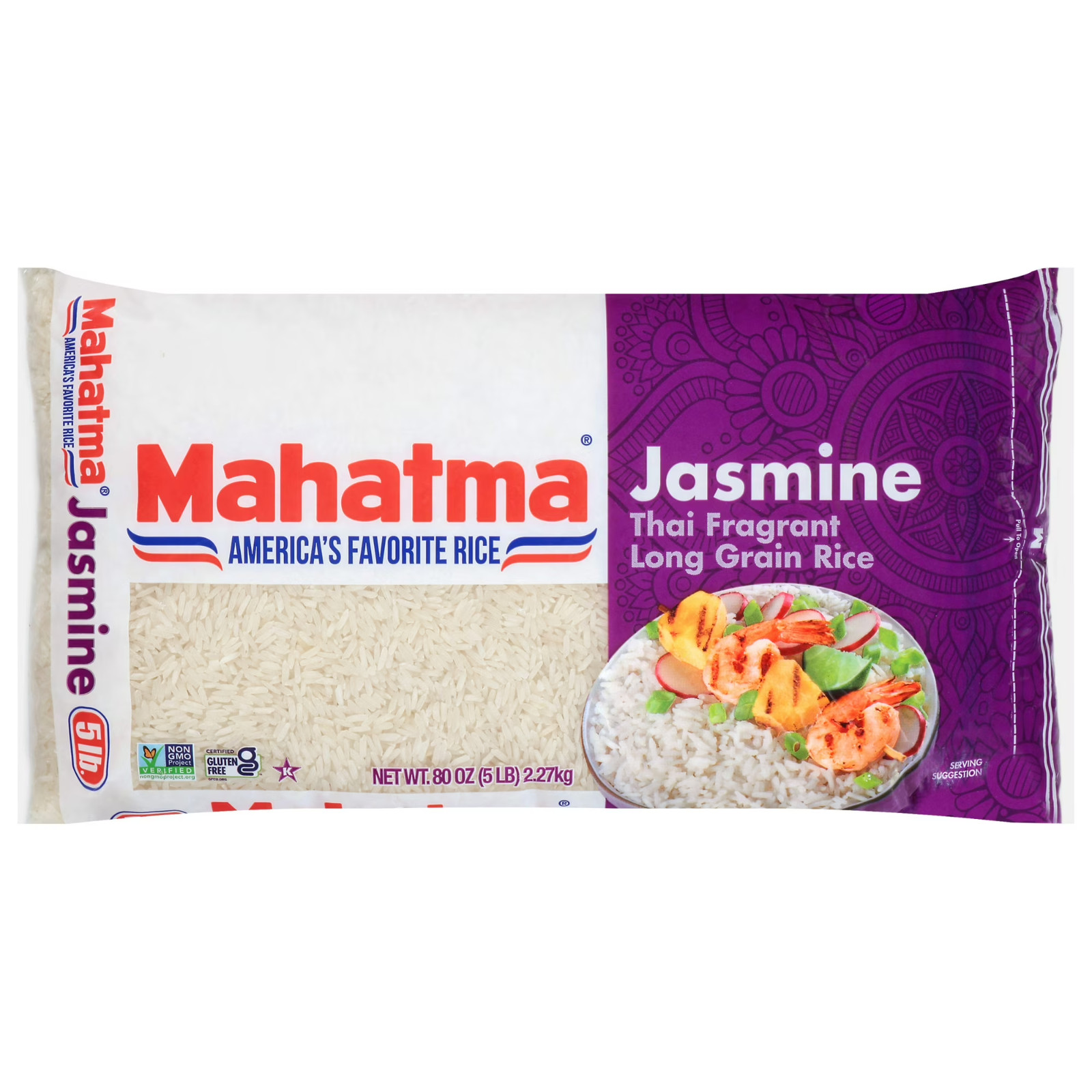Mahatma Jasmine Enriched Long Grain Thai Fragrant Rice 5 lbs