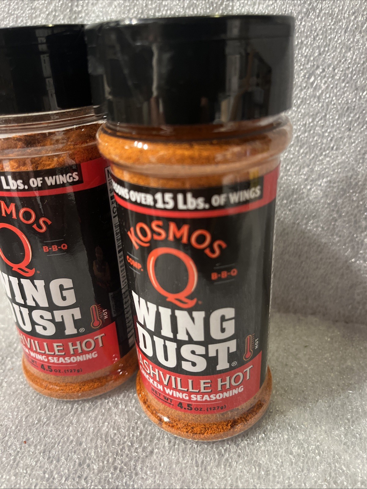2X Kosmos Q Nashville Hot Wing Dust, Dry BBQ Rub Spice 4.5oz, Seasons over 15lbs