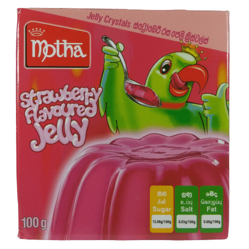 Motha Strawberry Flavored Jelly Crystals 100g Sri Lankan Sweet Dessert