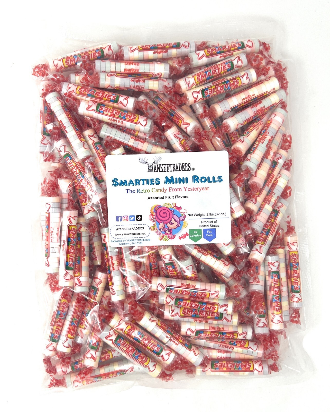 Smarties Regular Candy Rolls, 2 lbs. ~ YANKEETRADERS® ~ FREE SHIPPING
