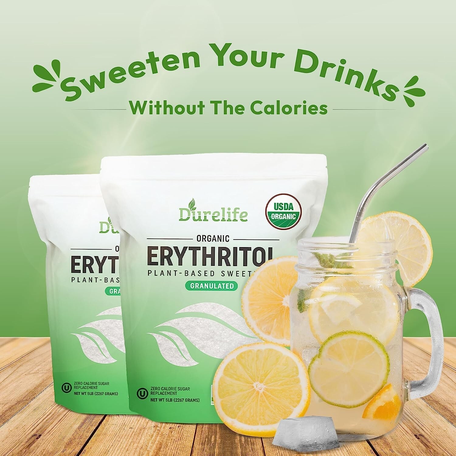Durelife USDA Organic Erythritol Sweetener 5 lb