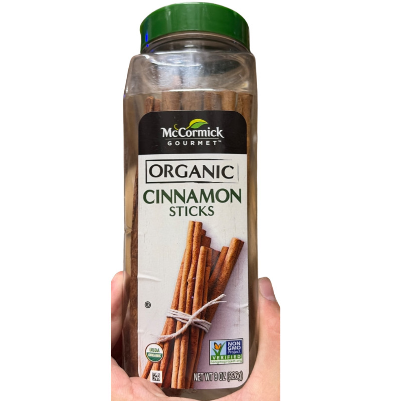 McCormick Organic Cinnamon Sticks Gourmet Whole Spice Non-GMO 8 oz New