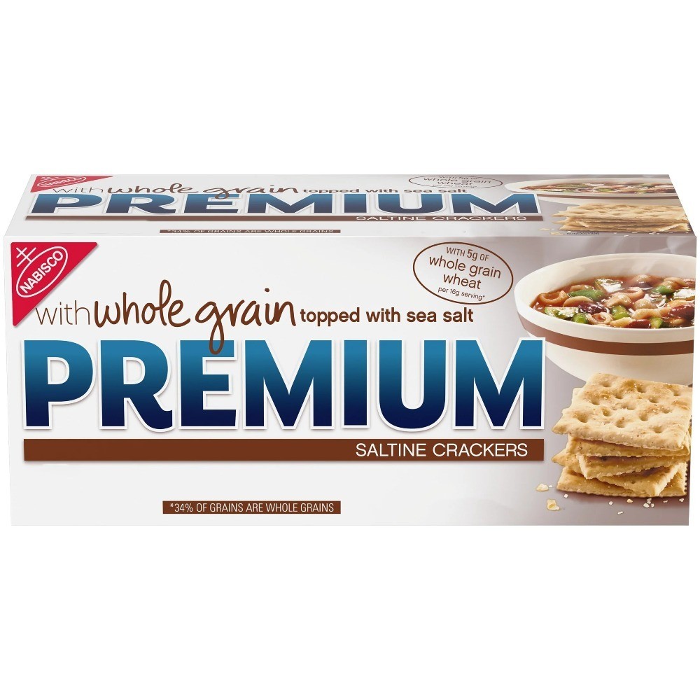 3 Pack Saltine Crackers with Whole Grain Wheat Lunch Snacks 1.06 lb