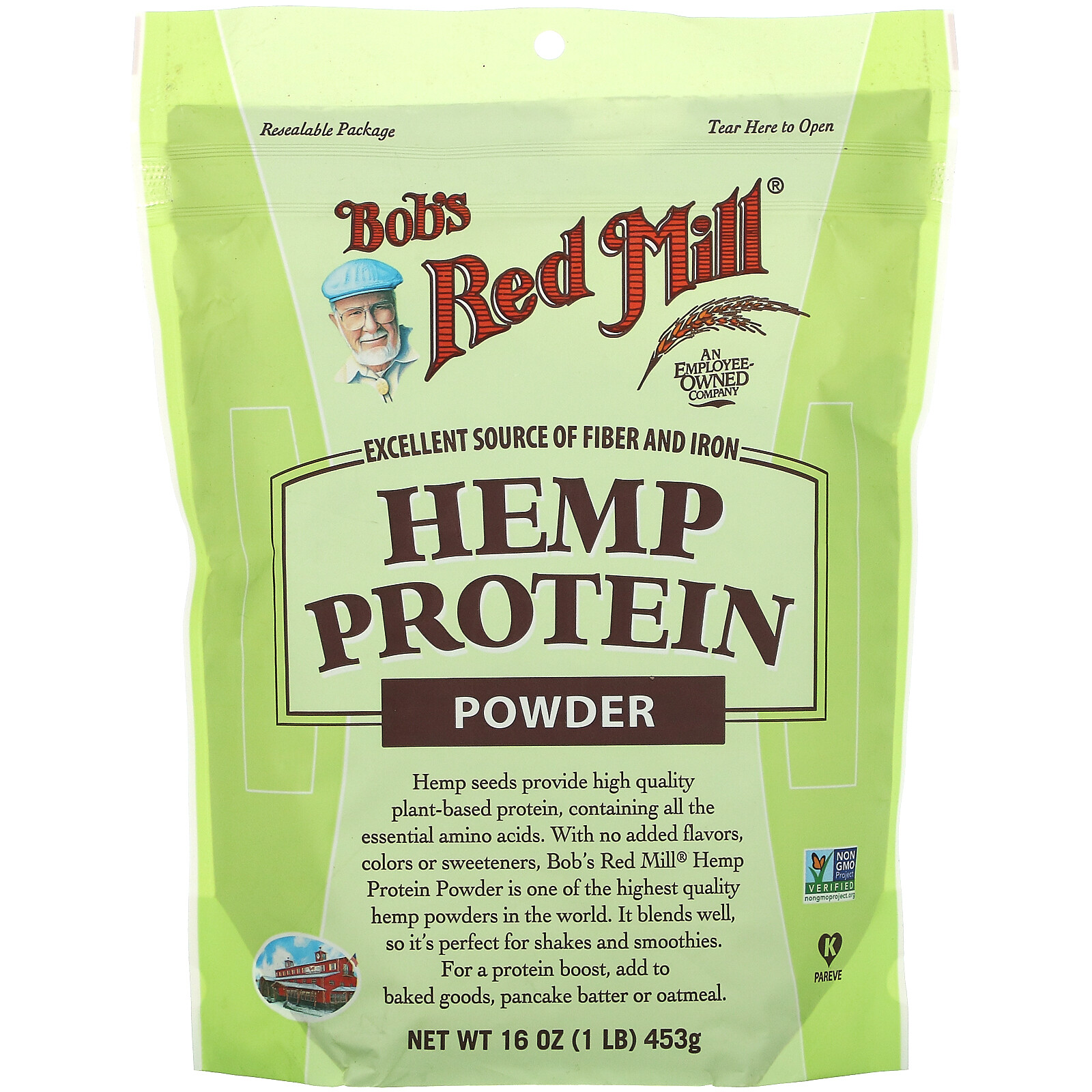 Bob s Red Mill Hemp Protein Powder 16 oz 453 g Kosher