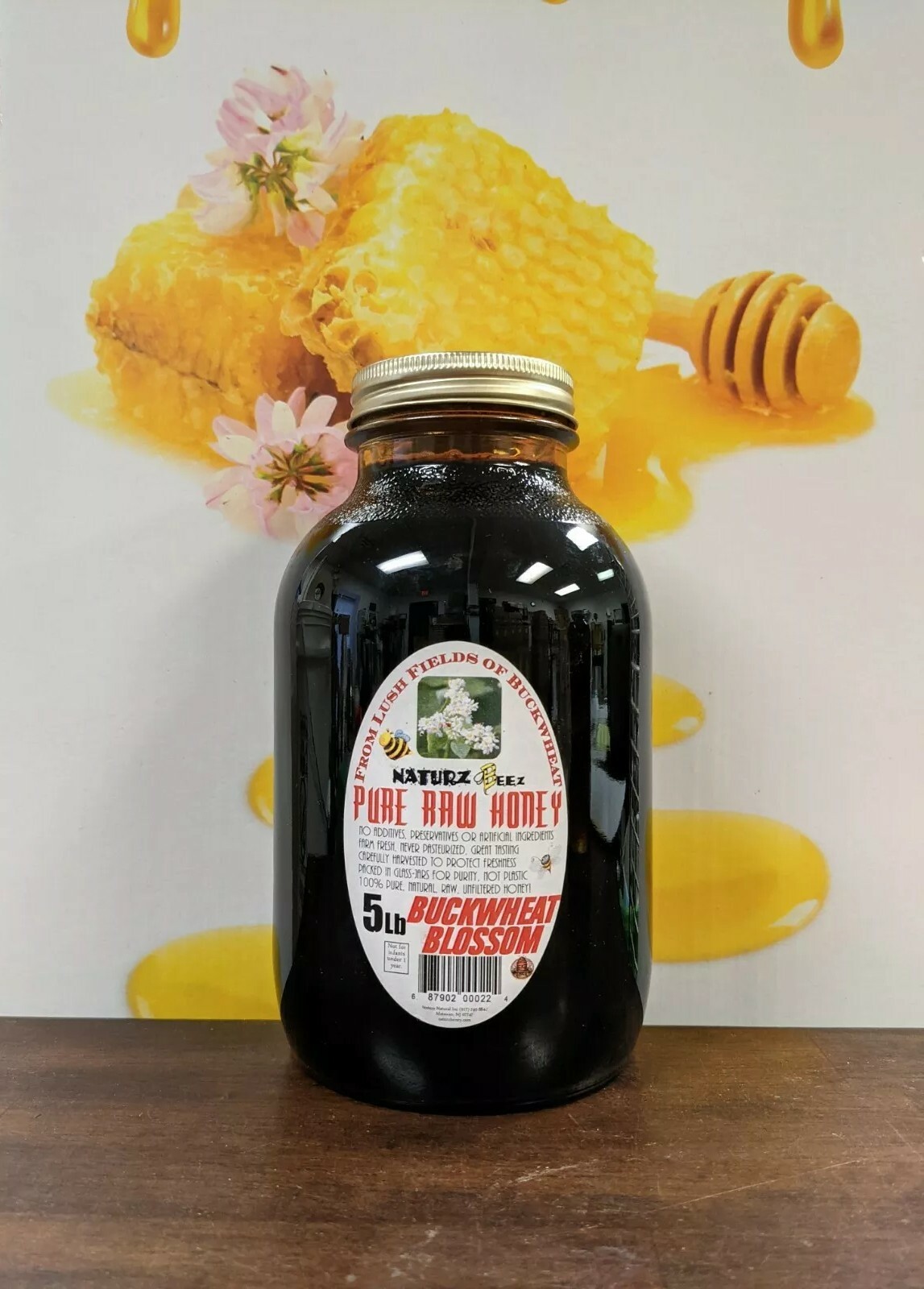 BUCKWHEAT HONEY 10-Pack 10 LBS 100% PURE RAW UNFILTERED HONEY Squeeze 10LB