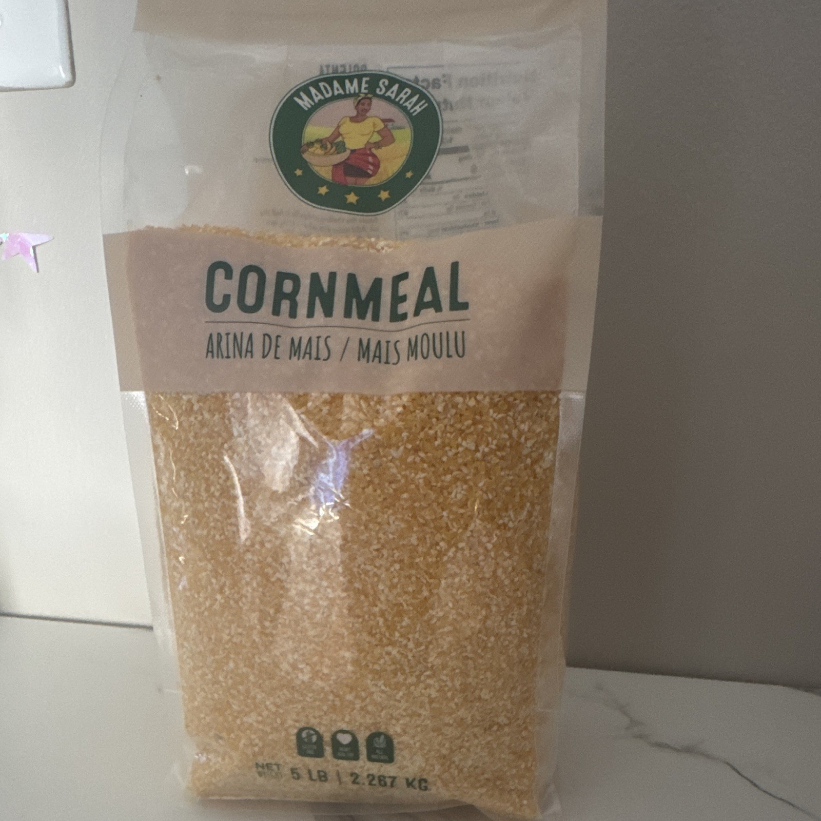 Madame Sarah Cornmeal (Arina de Mais / Mais Moulu) 5 lb (2.267 kg)