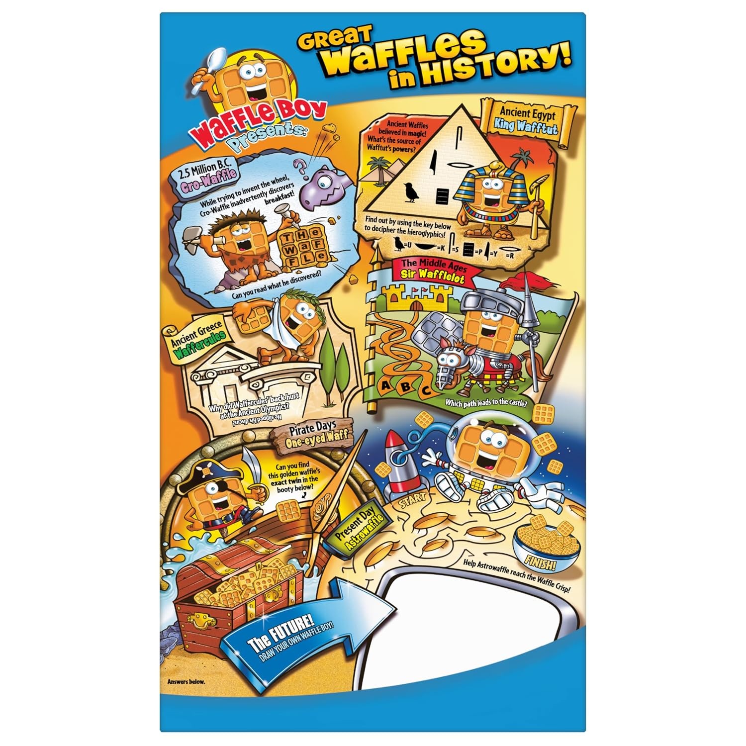 Waffle Crisp Breakfast Cereal, Sweetened Waffle Shaped Cereal, 20 OZ Box