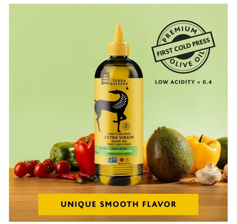 Terra Delyssa Single Origin EVOO Squeeze Bottle, Smooth, 25.5 fl oz.