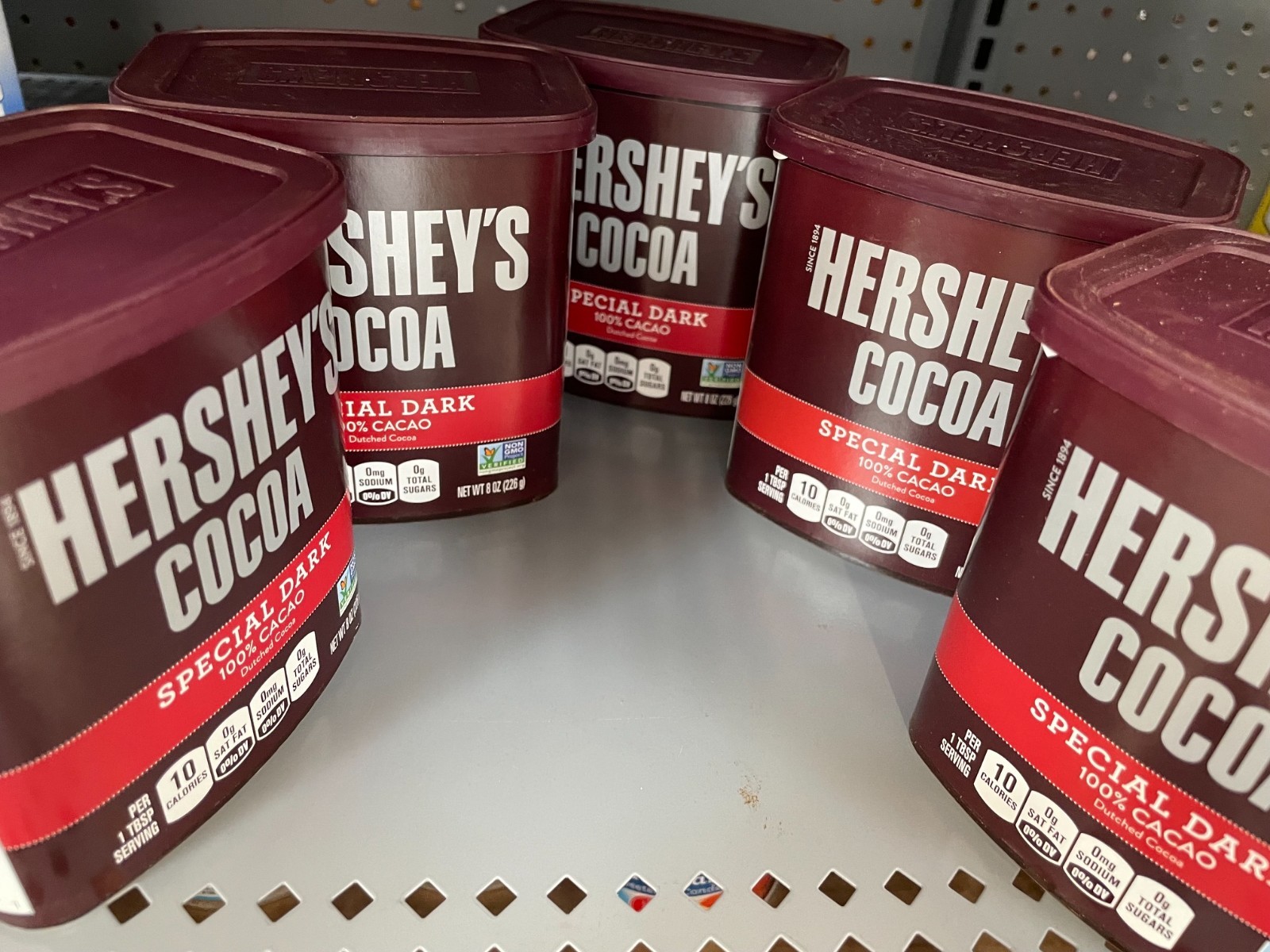 5 Pack Hershey’s Special Dark Dutched Cocoa Powder 8 oz 100% Cacao Gluten Free