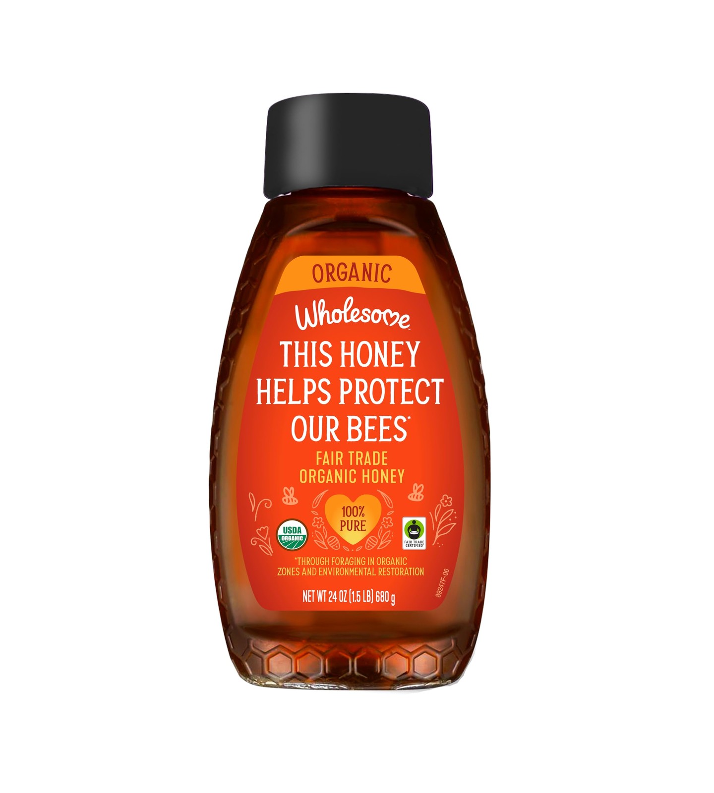 Sweeteners 24-Ounce Organic Honey Bottle, 100% Pure, Fair Trade Certified, No…
