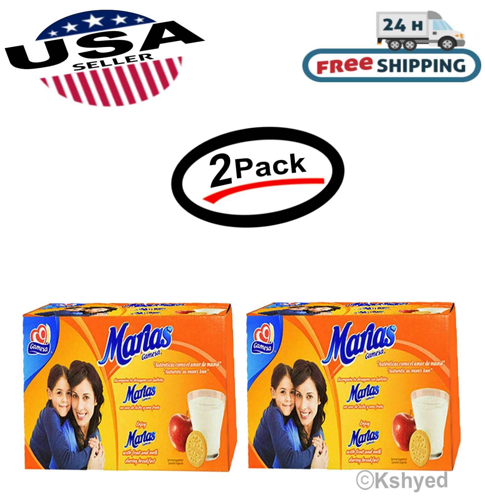 (2 Pack) Marias Gamesa Cookies – 19.7 Oz. Galletas Authenticas-New-Free Shipping