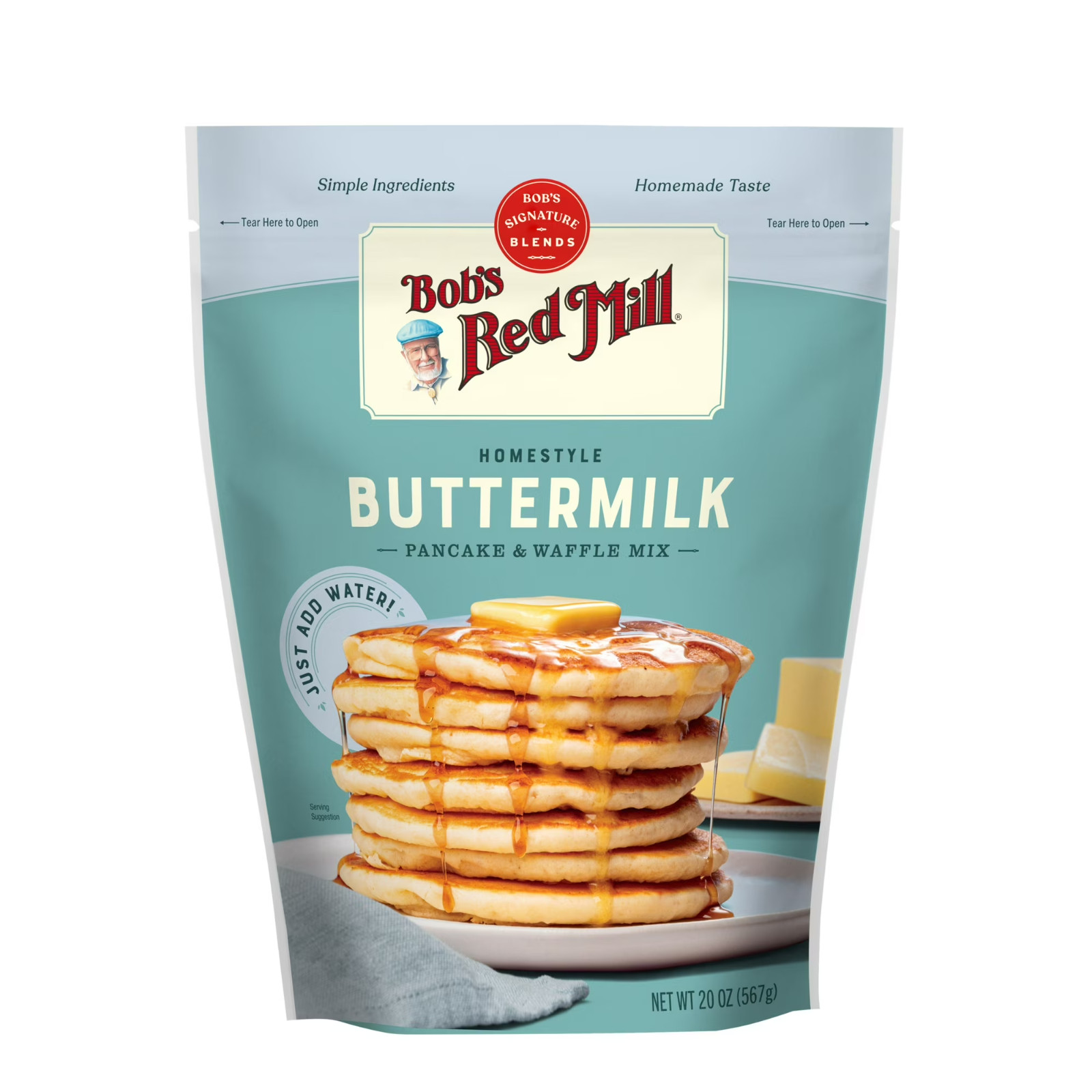 (2 pack) Bob’s Red Mill Homestyle Buttermilk Pancake & Waffle Mix 20 oz