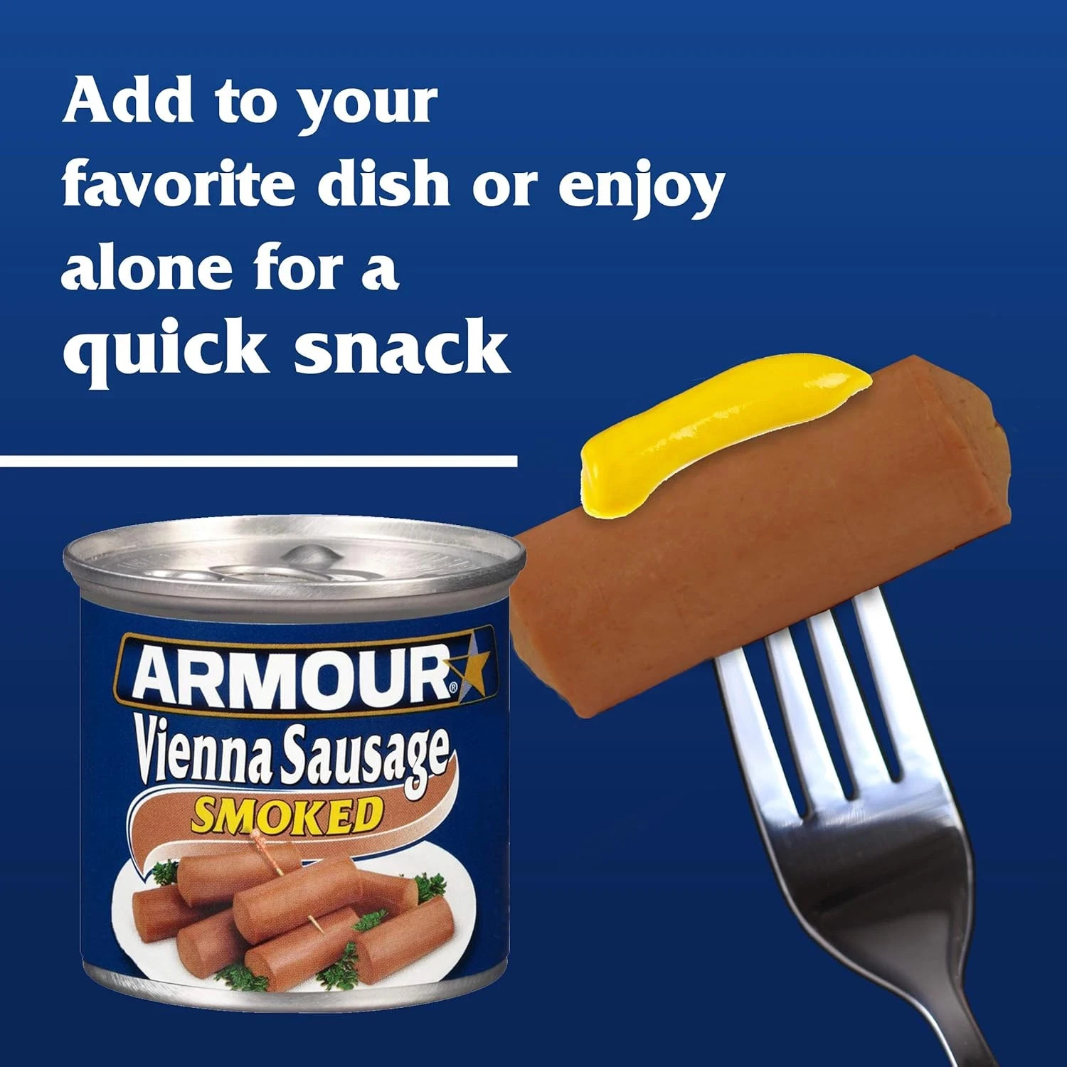 Armour Star Vienna Sausage, Smoked, Canned Sausage, 4.6 Ounce (Pack of 6)