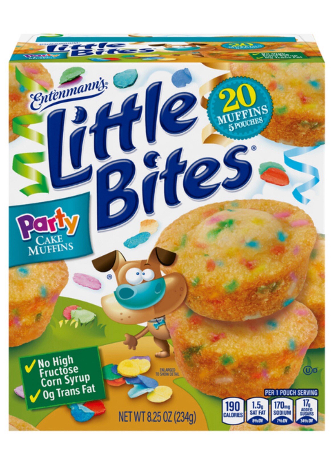 🟡 New Entenmann’s Little Bites Party Cake Sprinkles Cakes Muffins 8.25oz
