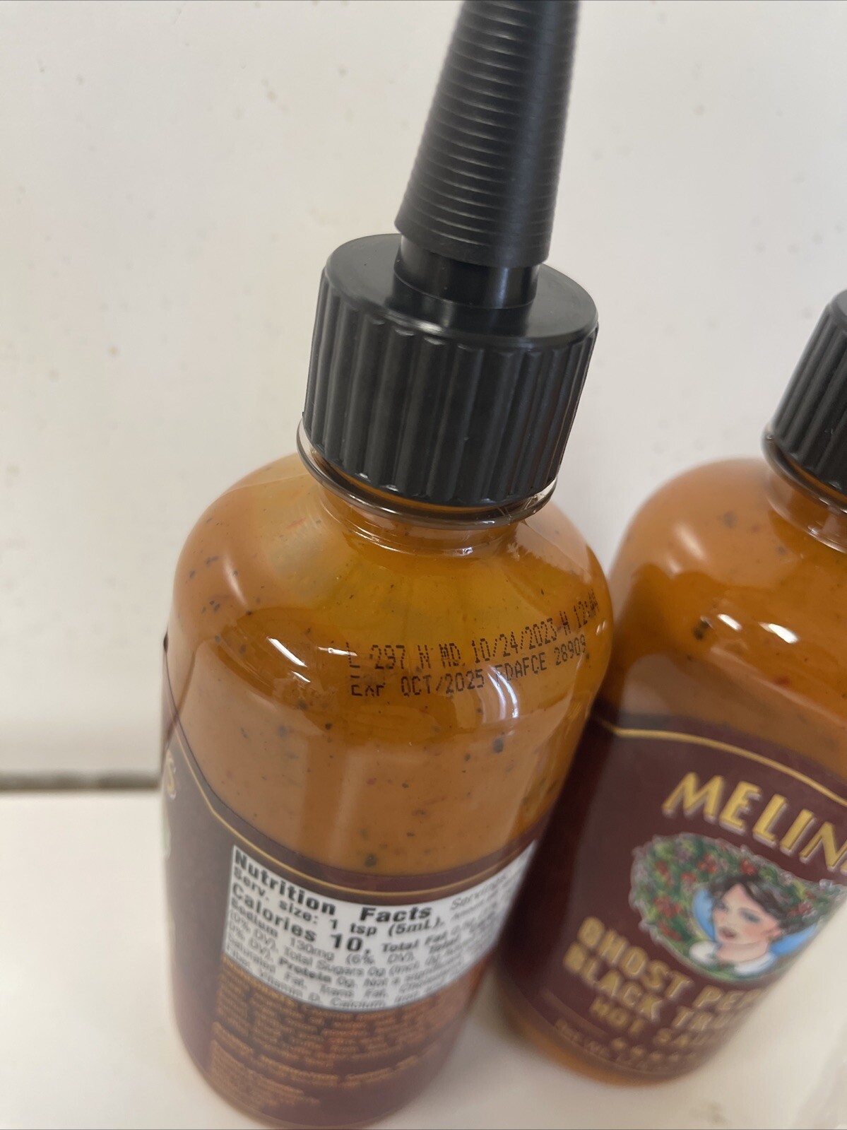 2 Pack Melinda’s Ghost Pepper Black Truffle Hot Sauce 12oz Each Exp 10/25
