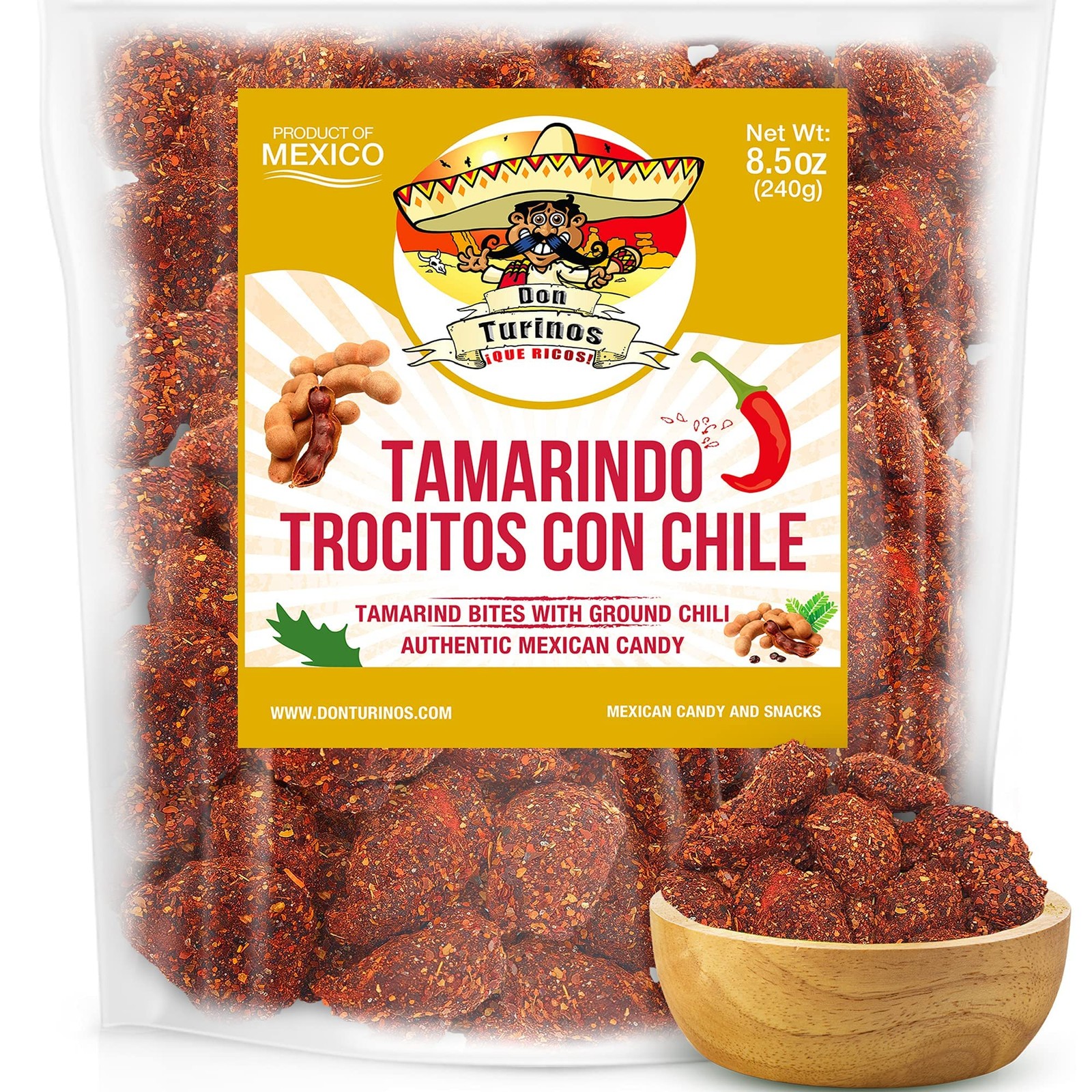 Tamarindo De Frutas Con Chile, Authentic Mexican 16 Ounce (Pack of 1), Red