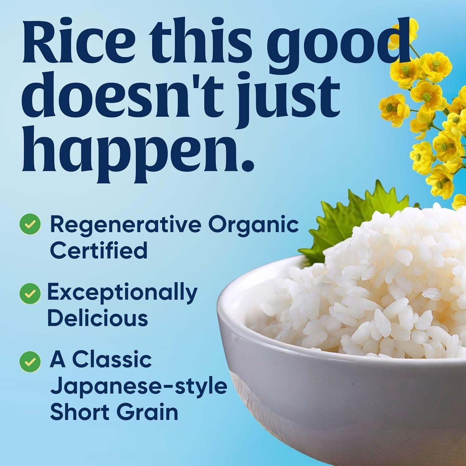 Organic Sushi Rice 6-Pack – Short-Grain, , 192 Oz Pouch for Healthy Meals