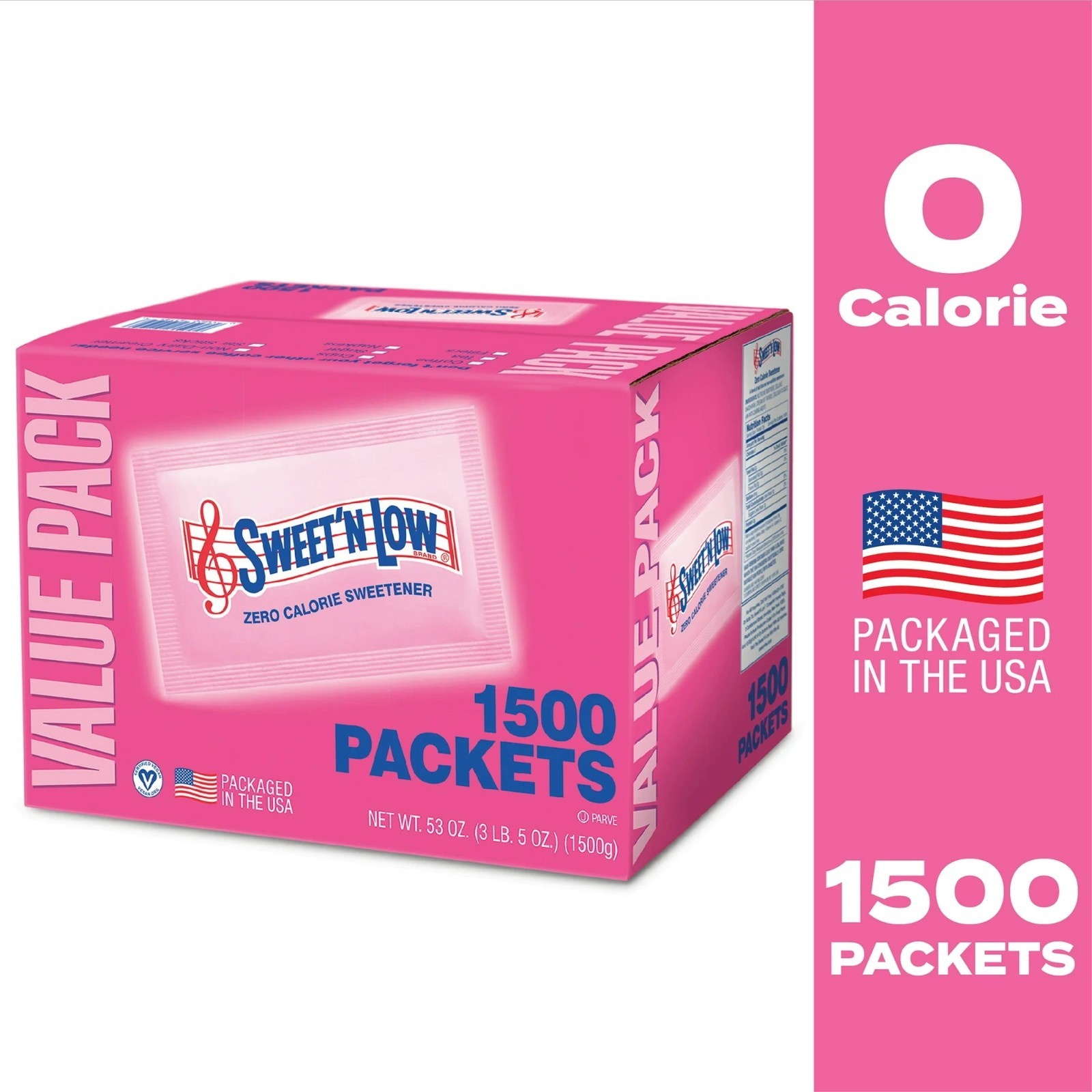 1,500 Packets Sweet’ N Low box Zero calories Free And Fast shipping