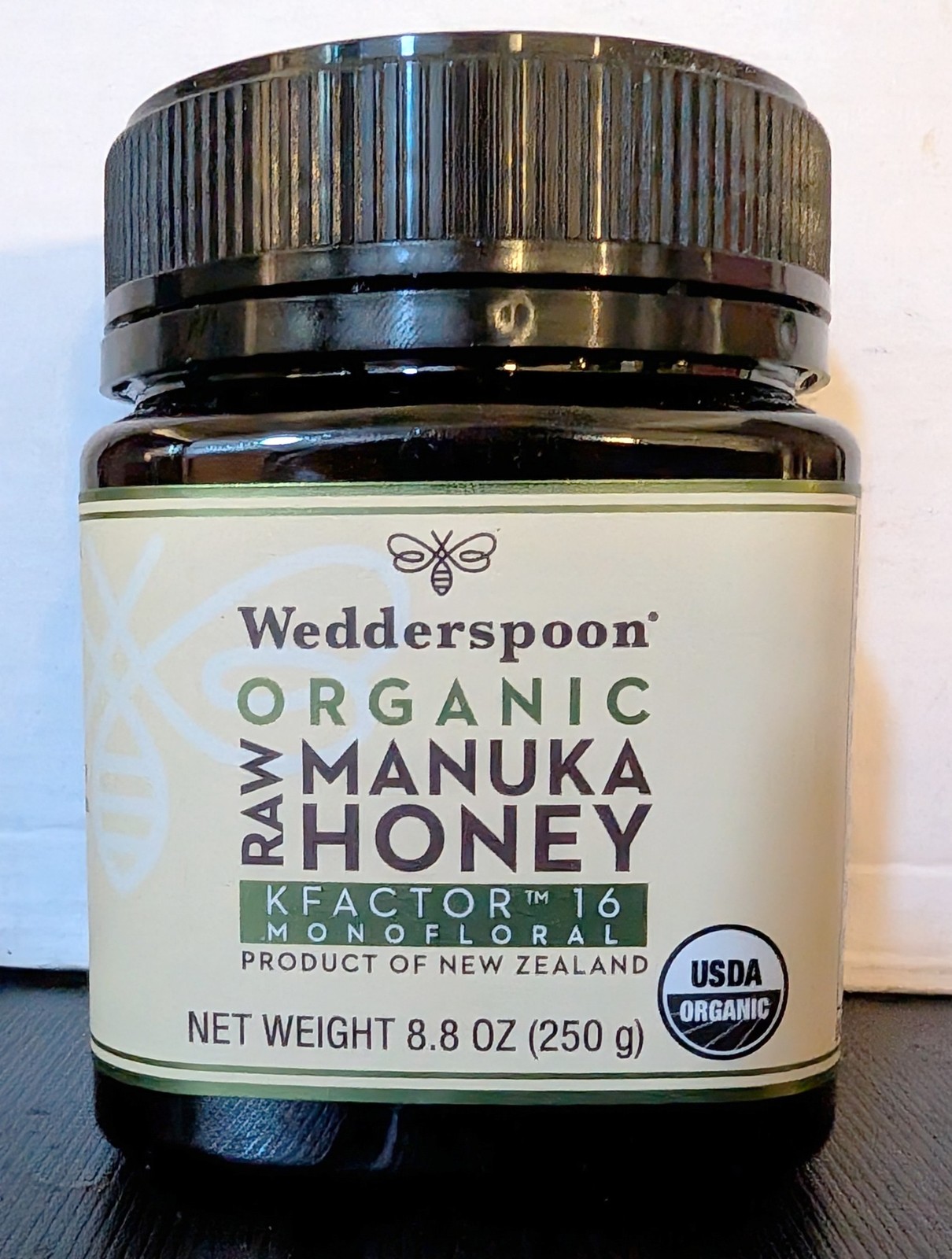 Wedderspoon Organic Raw Manuka Honey – KFactor 16 – 8.8 oz/(250g) – NEW