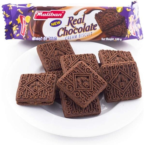 Maliban Chocolate Cream Biscuit 100g Original Sri Lankan Product Free Shipping