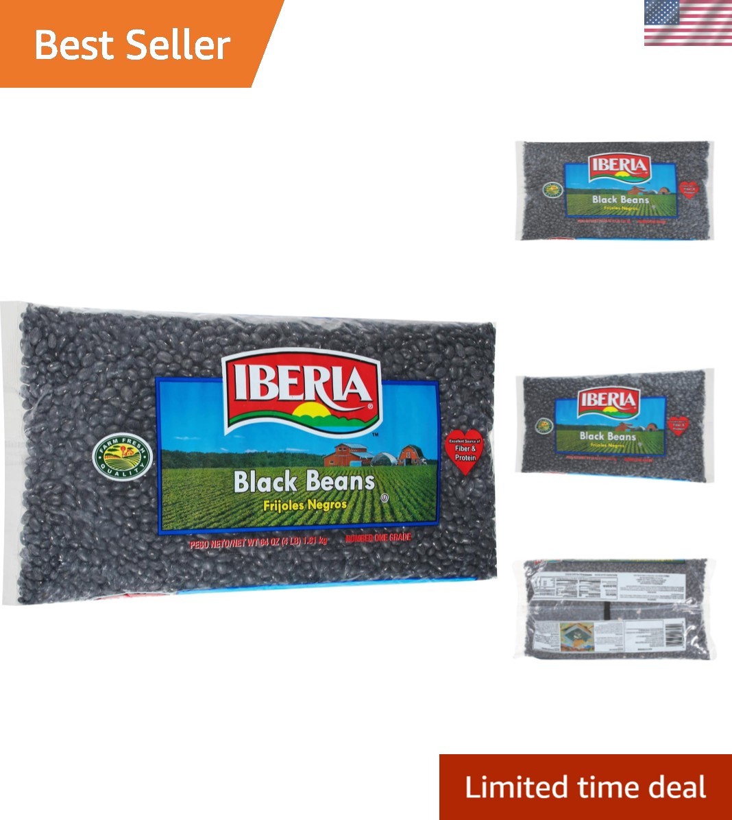 Nutritious Black Beans, 4 lb Bulk – Gluten-Free, Low Sodium Pantry Essential